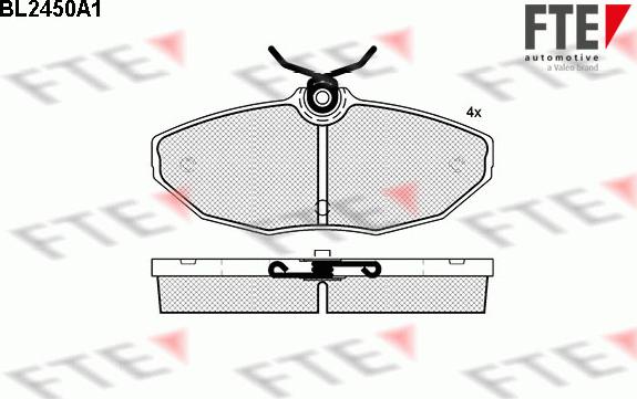 FTE 9011042 - Brake Pad Set, disc brake autospares.lv