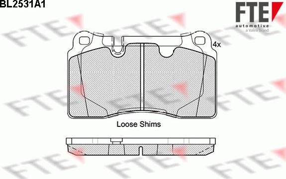 FTE 9011047 - Brake Pad Set, disc brake autospares.lv