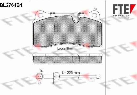 FTE 9011059 - Brake Pad Set, disc brake autospares.lv