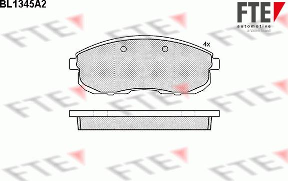 FTE BL1345A2 - Brake Pad Set, disc brake autospares.lv