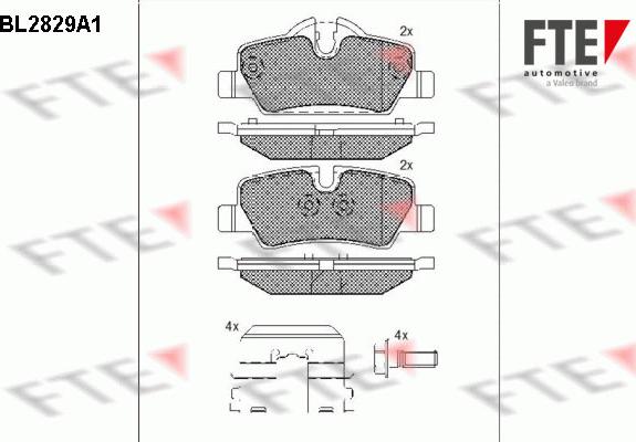 FTE BL2829A1 - Brake Pad Set, disc brake autospares.lv