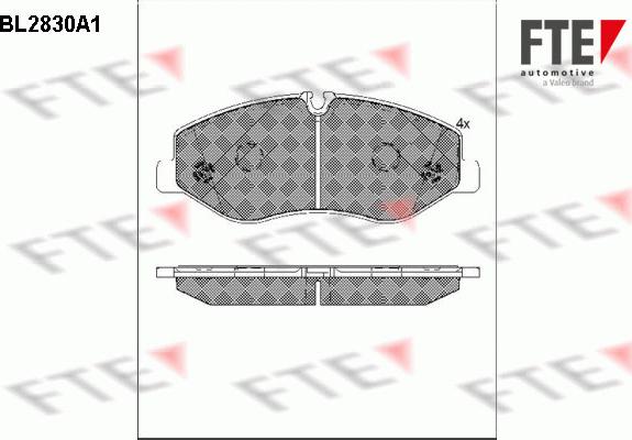 FTE BL2830A1 - Brake Pad Set, disc brake autospares.lv