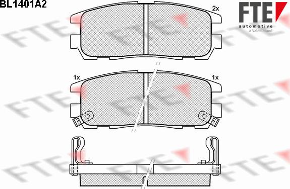 FTE 9011035 - Brake Pad Set, disc brake autospares.lv