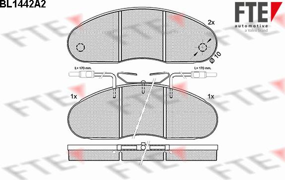 FTE 9011030 - Brake Pad Set, disc brake autospares.lv