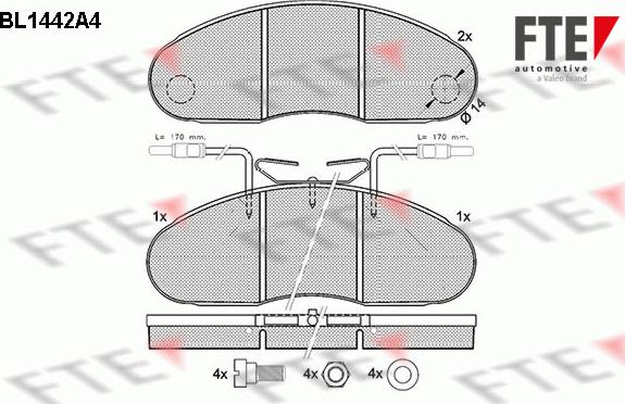 FTE 9011031 - Brake Pad Set, disc brake autospares.lv