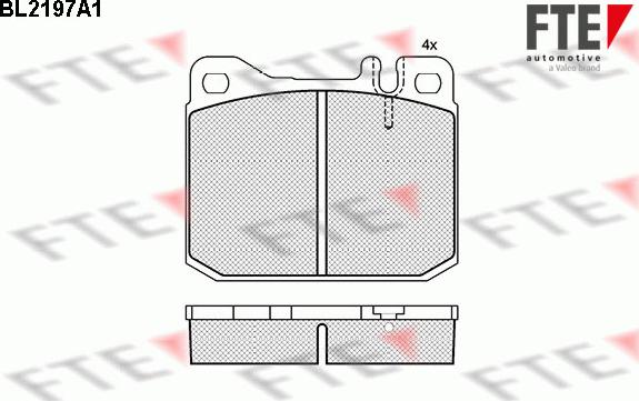 FTE 9011033 - Brake Pad Set, disc brake autospares.lv