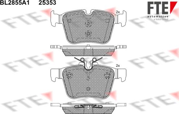 FTE BL2855A1 - Brake Pad Set, disc brake autospares.lv