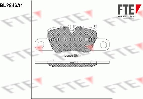 FTE 9011022 - Brake Pad Set, disc brake autospares.lv