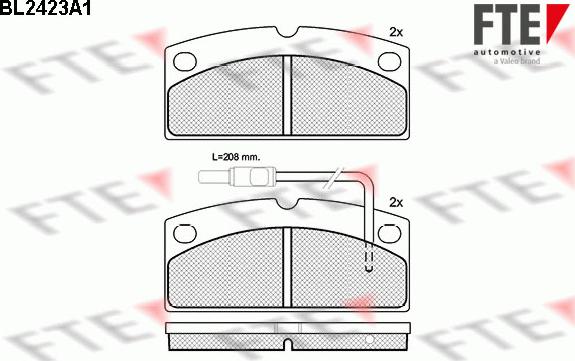 FTE 9011078 - Brake Pad Set, disc brake autospares.lv