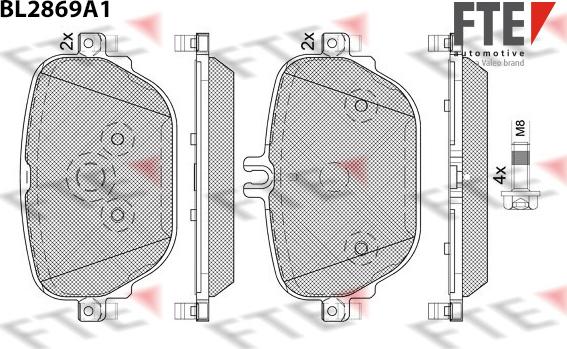 FTE 9011109 - Brake Pad Set, disc brake autospares.lv