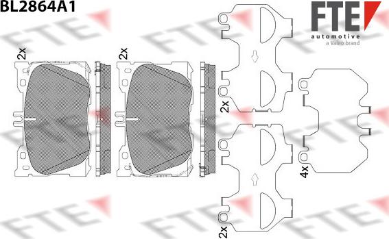 FTE 9011104 - Brake Pad Set, disc brake autospares.lv