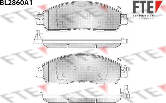 FTE BL2860A1 - Brake Pad Set, disc brake autospares.lv