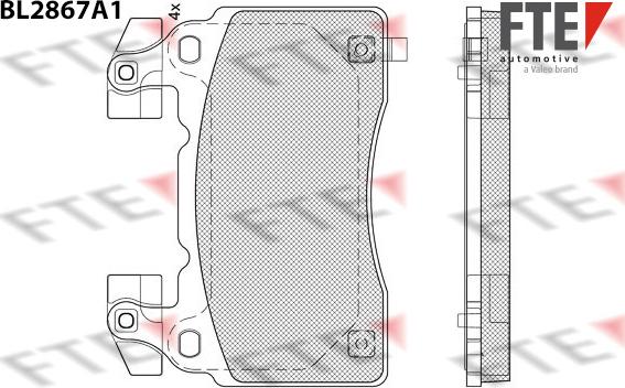 FTE BL2867A1 - Brake Pad Set, disc brake autospares.lv