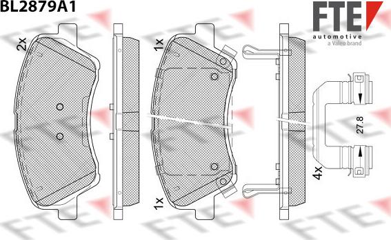 FTE 9011119 - Brake Pad Set, disc brake autospares.lv