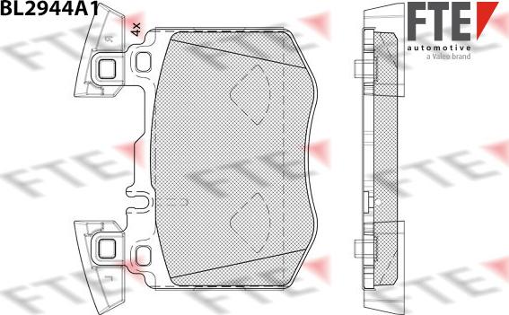 FTE BL2944A1 - Brake Pad Set, disc brake autospares.lv