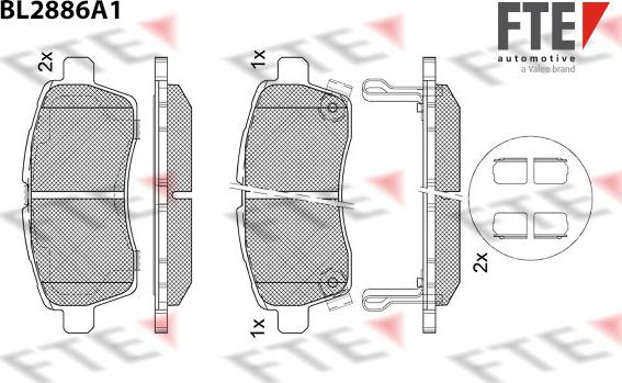 FTE 9011126 - Brake Pad Set, disc brake autospares.lv