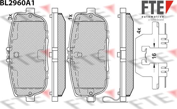 FTE 9011203 - Brake Pad Set, disc brake autospares.lv