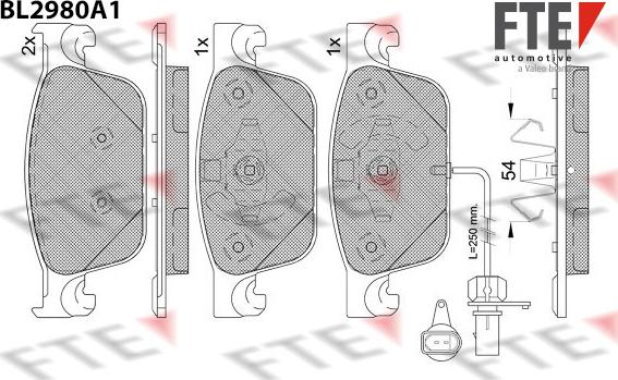 FTE BL2980A1 - Brake Pad Set, disc brake autospares.lv