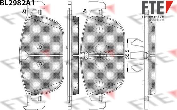 FTE 9011228 - Brake Pad Set, disc brake autospares.lv