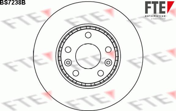 FTE BS7238B - Brake Disc autospares.lv