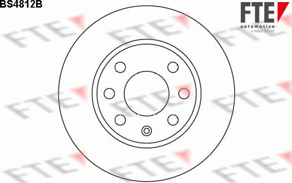 FTE BS4812B - Brake Disc autospares.lv