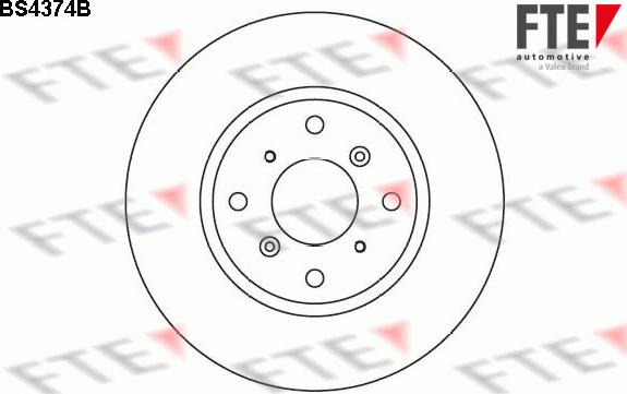 FTE BS4374B - Brake Disc autospares.lv