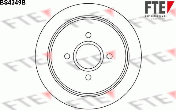 FTE BS4349B - Brake Disc autospares.lv