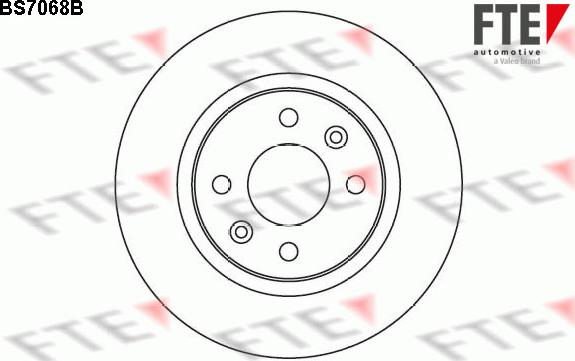 FTE BS7068B - Brake Disc autospares.lv