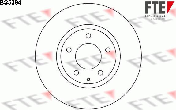 FTE BS5394 - Brake Disc autospares.lv