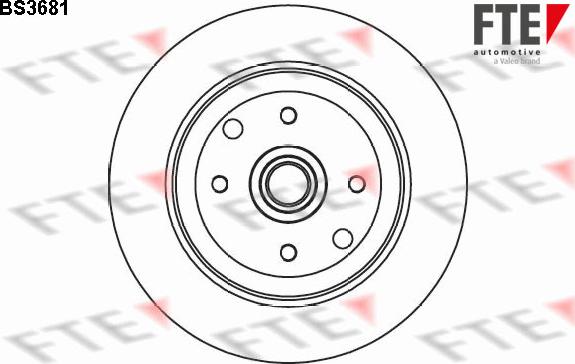 FTE BS3681 - Brake Disc autospares.lv