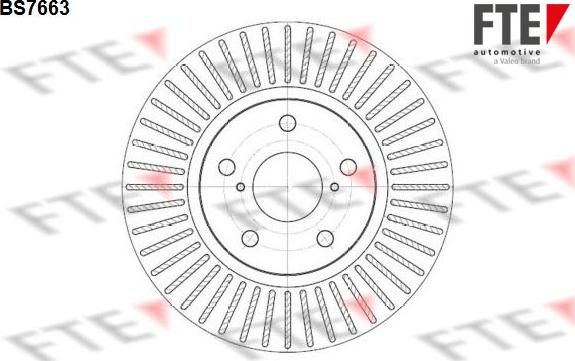 FTE BS7663 - Brake Disc autospares.lv