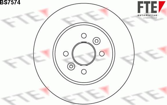 FTE BS7574 - Brake Disc autospares.lv