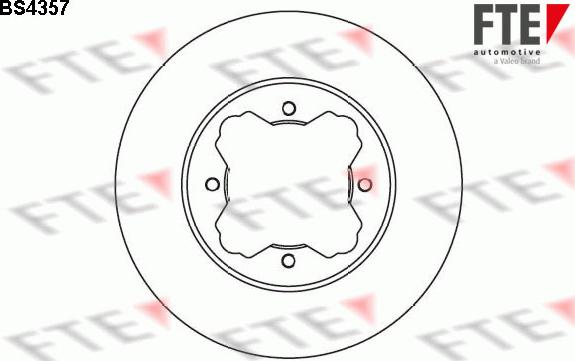 FTE BS4357 - Brake Disc autospares.lv