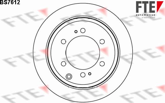 FTE BS7612 - Brake Disc autospares.lv