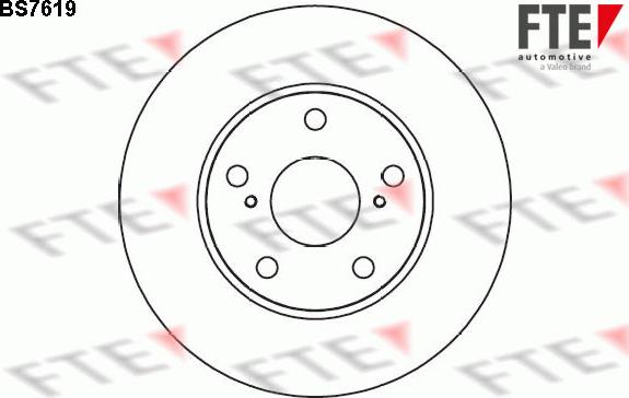 FTE BS7619 - Brake Disc autospares.lv