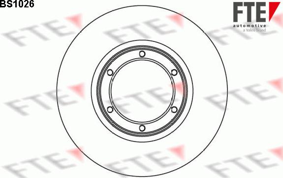 FTE BS1026 - Brake Disc autospares.lv