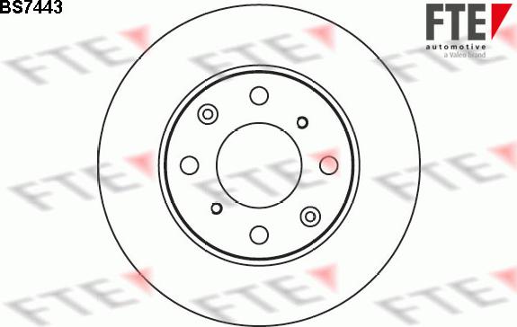 FTE BS7443 - Brake Disc autospares.lv