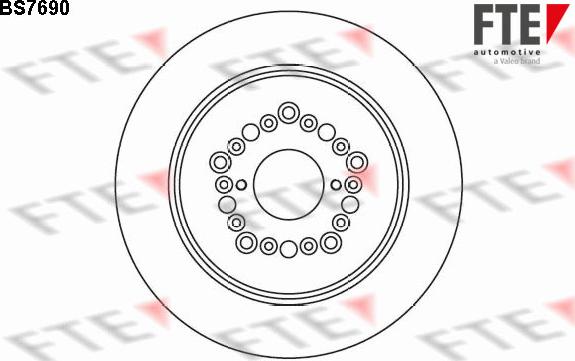 FTE BS7690 - Brake Disc autospares.lv