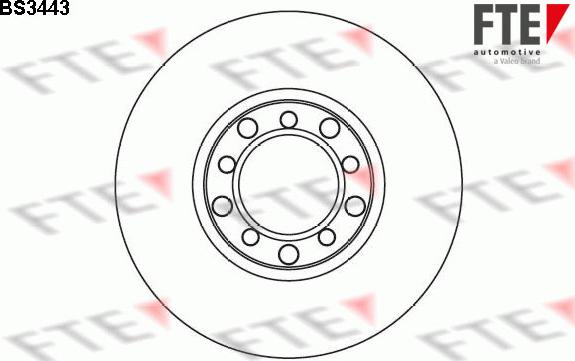 FTE BS3443 - Brake Disc autospares.lv