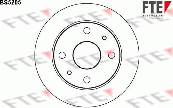 FTE BS5205 - Brake Disc autospares.lv