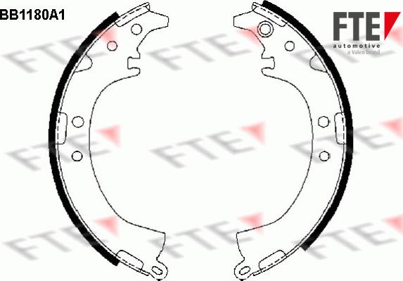 FTE 9100042 - Brake Shoe Set autospares.lv