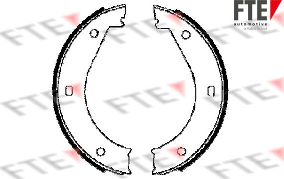 FTE 9100009 - Brake Shoe Set, parking brake autospares.lv