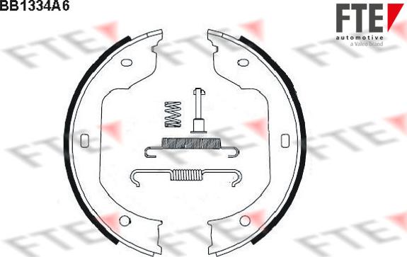 FTE 9100089 - Brake Shoe Set, parking brake autospares.lv