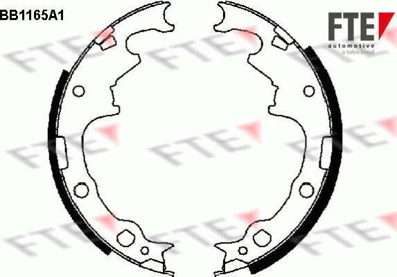 FTE 9100034 - Brake Shoe Set autospares.lv