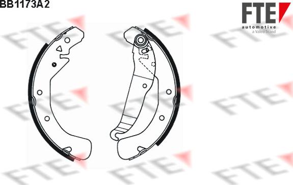 FTE 9100038 - Brake Shoe Set autospares.lv