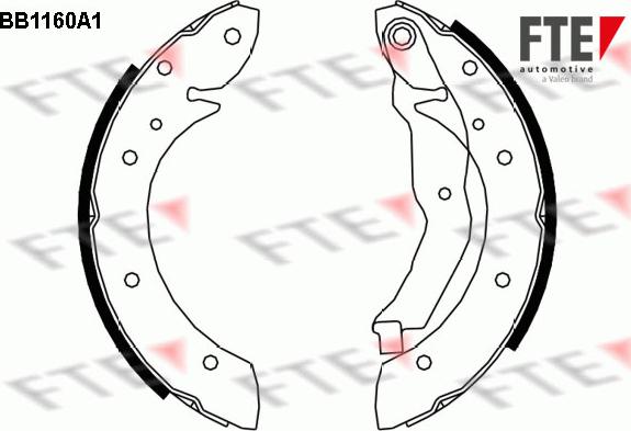 FTE BB1160A1 - Brake Shoe Set autospares.lv