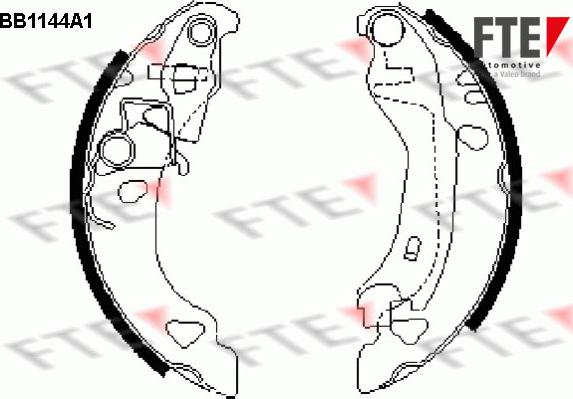 FTE 9100025 - Brake Shoe Set autospares.lv