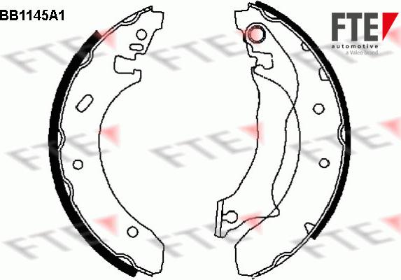 FTE 9100026 - Brake Shoe Set autospares.lv