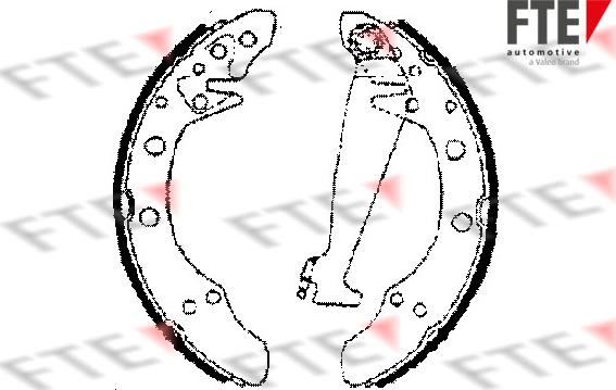 FTE 9100022 - Brake Shoe Set autospares.lv