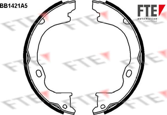 FTE 9100149 - Brake Shoe Set, parking brake autospares.lv